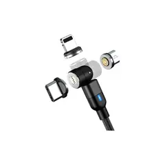 GENERICO - Cable Carga Rápida-Datos magnético 1 mt - 3 en 1