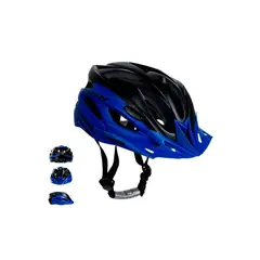 ONTRAIL - Casco dash negro azul tapabocas valvula