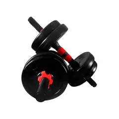 K6 - Kit Mancuernas x2 5kg Pesas Encauchetada De Cemento