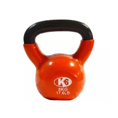 K6 - Pesa Rusa Mancuerna Encauchetada Kettlebell Gym 8kg