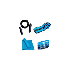 K6 - Combo Mat Yoga Tapete Ejercicio Pilates Fit Kit 4x1 3mm