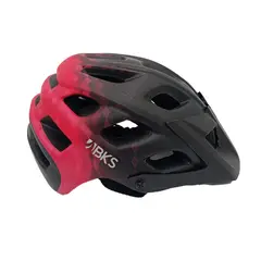 BKS - CASCO DE BICICLETA PARA ADULTOS MTB H360 NEGRO-ROJO
