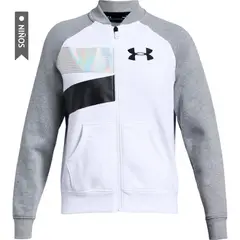 UNDER ARMOUR - Sueter Rival Fleece Para Niña-Gris Claro