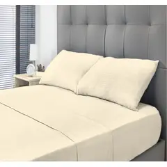 VOYPRE - Juego de Sábanas 420 hilos 100% Algodón Paquistaní Tamaño King Beige