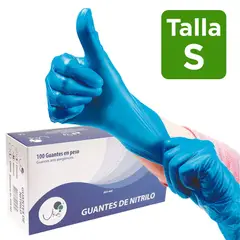 UKAINT - Guante nitrilo azul x 100 unidades talla S