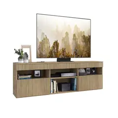 AKIVOY - Rack Gabinete Para Tv Paris de 65 Pulgadas Color Marron Claro-