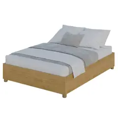 AKIVOY - Base Cama Doble Monaco 193cm * 144 cm Color Castaño