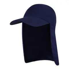 VELBROS - Gorra Cachucha Safari Protector Cuello Capa Viaje Sol Chavo - Azul oscuro