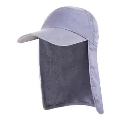 VELBROS - Gorra Cachucha Safari Protector Cuello Capa Viaje Sol Chavo - Gris.
