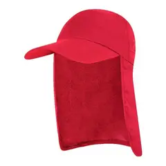 VELBROS - Gorra Cachucha Safari Protector Cuello Capa Viaje Sol Chavo - Rojo