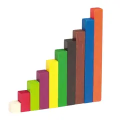DIDACTICOS SIMBOLOS Y SIGNOS - Regletas cuisenaire madera x100 matemáticas niños