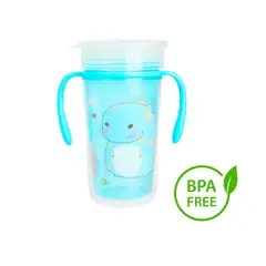 GENERICO - Vaso No Regueros 360 Azul De Animalitos Antiderrame 9 onzas