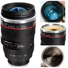 GENERICO - Vaso Mug Lente Camara Termo Antideslizante Taza Pocillo
