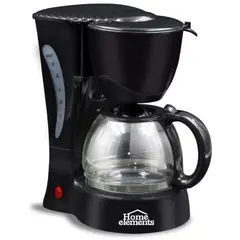 HOME ELEMENTS - Cafetera Eléctrica 6Tzas HE7025 -Negro