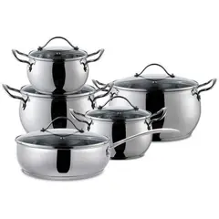 ILKO - Batería De Cocina 10 Pzas 1123899 -Plateado.