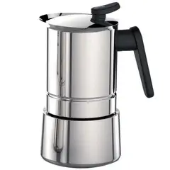PEDRINI - Cafetera 6 Tz Moka P9038 -Plateado.