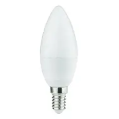 ILUMAX - Bombillo Led 4W Luz Blanca Socket E14 Vela -Blanco
