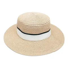 VELBROS - Pava Sombrero Mujer Dama Playa Cordobes Sol Gorro Fedora Uv - Beige