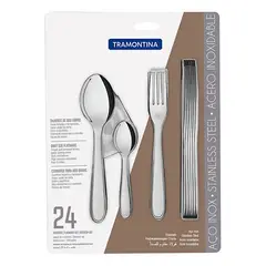 TRAMONTINA - Juego de cubiertos maresias acero inoxidable 24 piezas