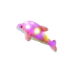 GENERICO - Almohada de peluche con luz led diseño de delfin luminoso.