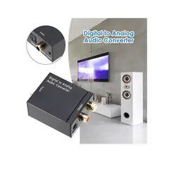 GENERICO - Caja Convertidor De Audio Optico A Rca Analogico + Adaptador