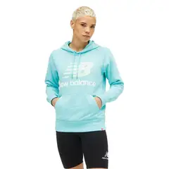 NEW BALANCE - Hoodie Essentials Para Mujer-Azul