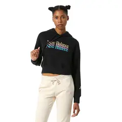 NEW BALANCE - Hoodie Essentials Celebrate Para Mujer-Negro