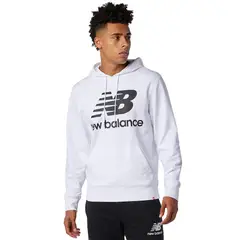 NEW BALANCE - Hoodie Essentials Para Hombre-Blanco