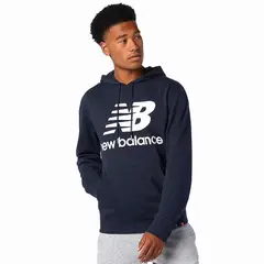 NEW BALANCE - Hoodie Essentials Para Hombre-Azul