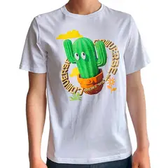 CONVERSE - Camiseta Animated Cactus Unisex-Blanco