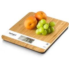 LAMART - Balanza de Cocina Gramera Digital LT7024 Bamboo