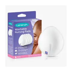 LANSINOH - Protectores lavables de lactancia blanco x 4