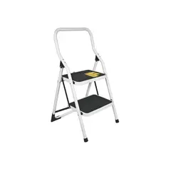 PRETUL - Escalera Tubular Plegable De 2 Peldaños Antideslizantes