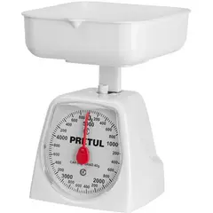 PRETUL - Báscula O Gramera Mecánica Plástica De 5 Kg, Incluye Charola