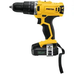 PRETUL - Taladro Percutor Inalámbrico De 1/2", Torque 33 Nm, 20 V