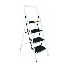 PRETUL - Escalera Tubular Plegable De 4 Peldaños Antideslizantes