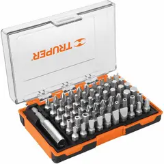 TRUPER - Juego De 61 Puntas De Destornillador Profesional, Magnético