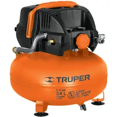 TRUPER - Compresor De Aire De 24 Litros, 2.2/3 Hp, No Requiere Aceite