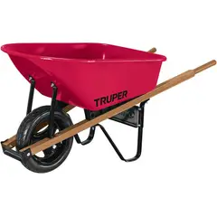 TRUPER - Carretilla Metálica De 100 Litros, Rueda Antipinchazo Maciza