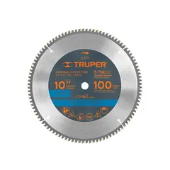 TRUPER - Disco Sierra Aluminio De 10", Centro 5/8", 100 Dientes