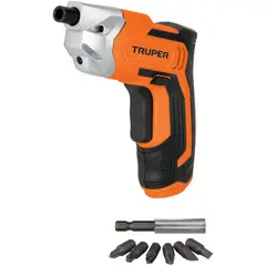 TRUPER - Destornillador Inalámbrico Profesional, Incluye Accesorios
