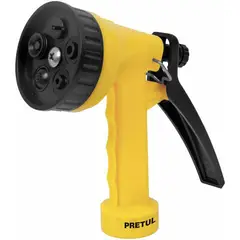 PRETUL - Pistola Plástica Para Manguera 5 Funciones, Flujo Continuo
