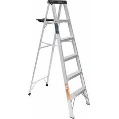 TRUPER - Escalera De 6 Escalones - 5 Peldaños Con Bandeja, Tipo 3
