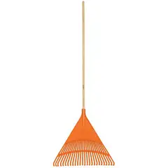 TRUPER - Rastrillo Plástico Para Jardín Con Mango, Cabeza De 61 Cm