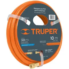 TRUPER - Manguera Para Compresor De Pvc 10 M, 1/4" Npt, 300 Psi
