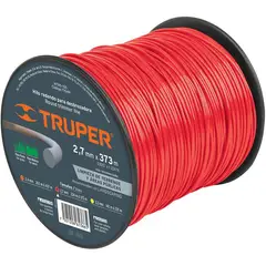 TRUPER - Hilo Redondo Para Guadañadora De 373 Metros, Diámetro 2.7 Mm