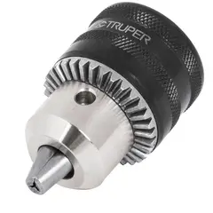 TRUPER - Mandril De 3/8" Para Taladro Y Percutor, Incluye Llave