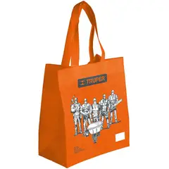 TRUPER - Bolsa Ecológica De Tela 34 Cm X 30 Cm, 30 Kg Naranja