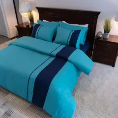 AMARE HOME - Set Duvet Cover Azul Agua - Colección Speranza Doble