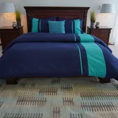 AMARE HOME - Set Duvet Cover Azul Zafiro - Colección Speranza Doble.